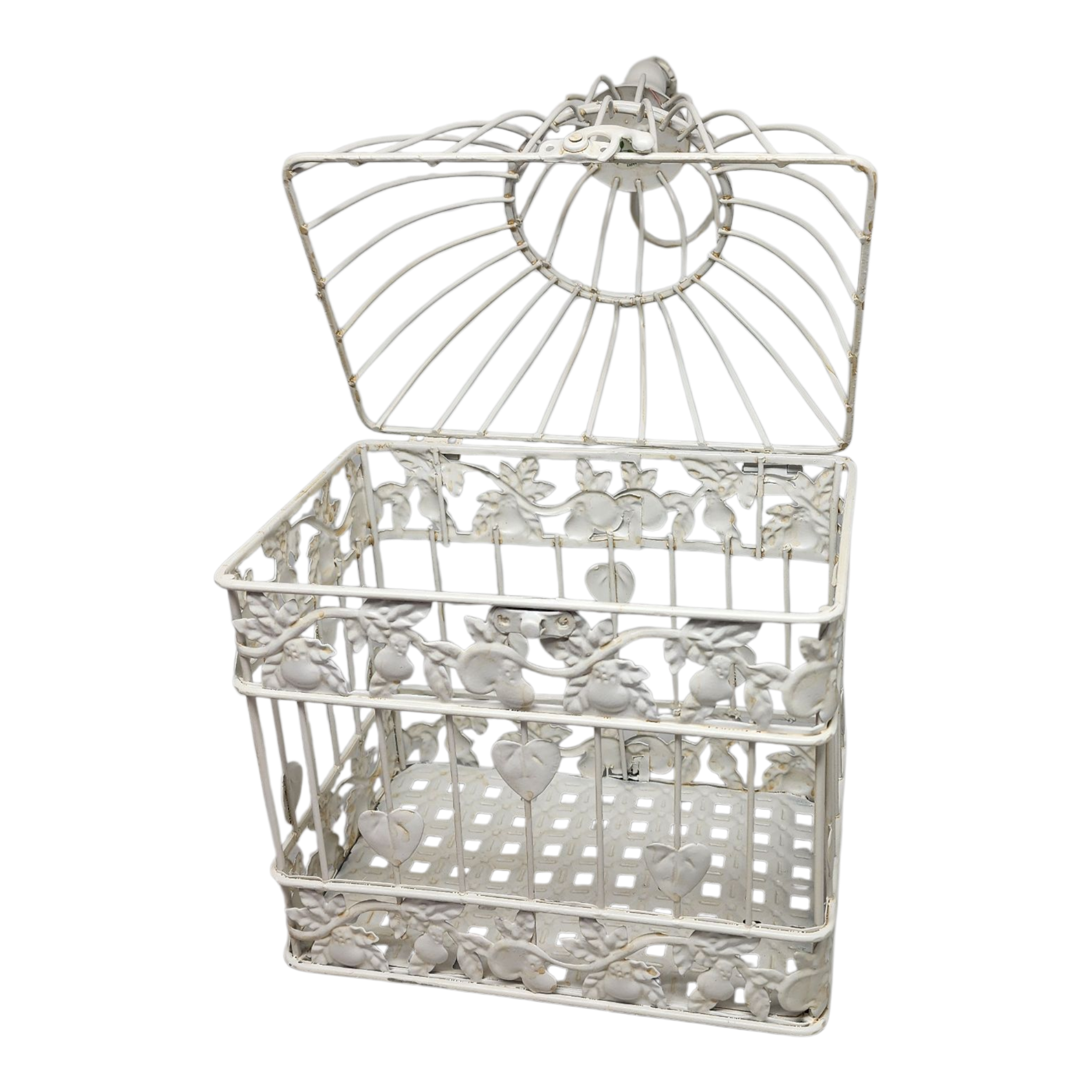 Hanging Metal Birdcage with Fliptop Lid