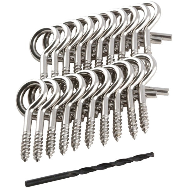 Hangman QH-20 Stainless Steel Outdoor Christmas Light Q-Hangers, 20 pk