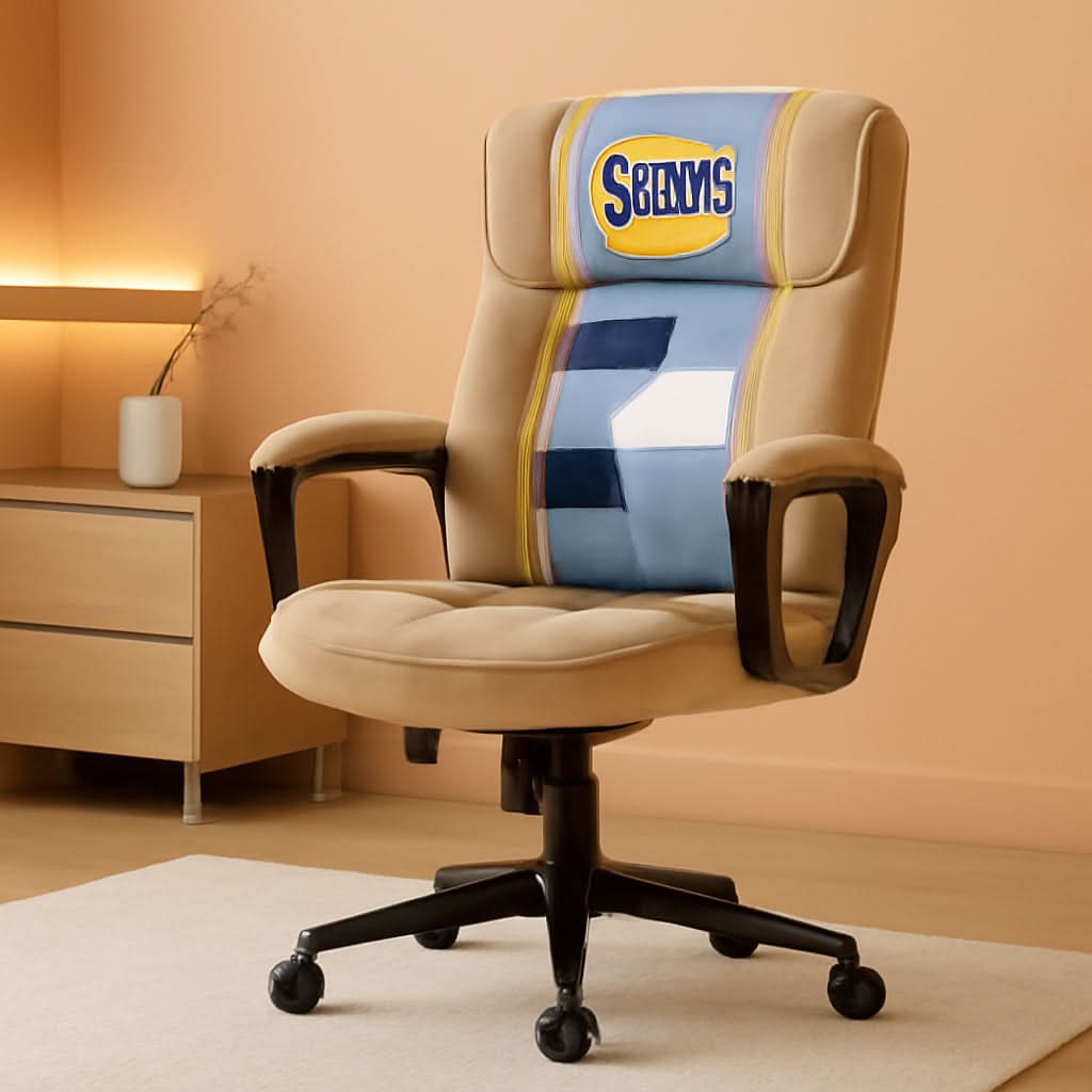 Hannah Executive Ergonomic Office Chair With Lumbar Support Beige Microfiber