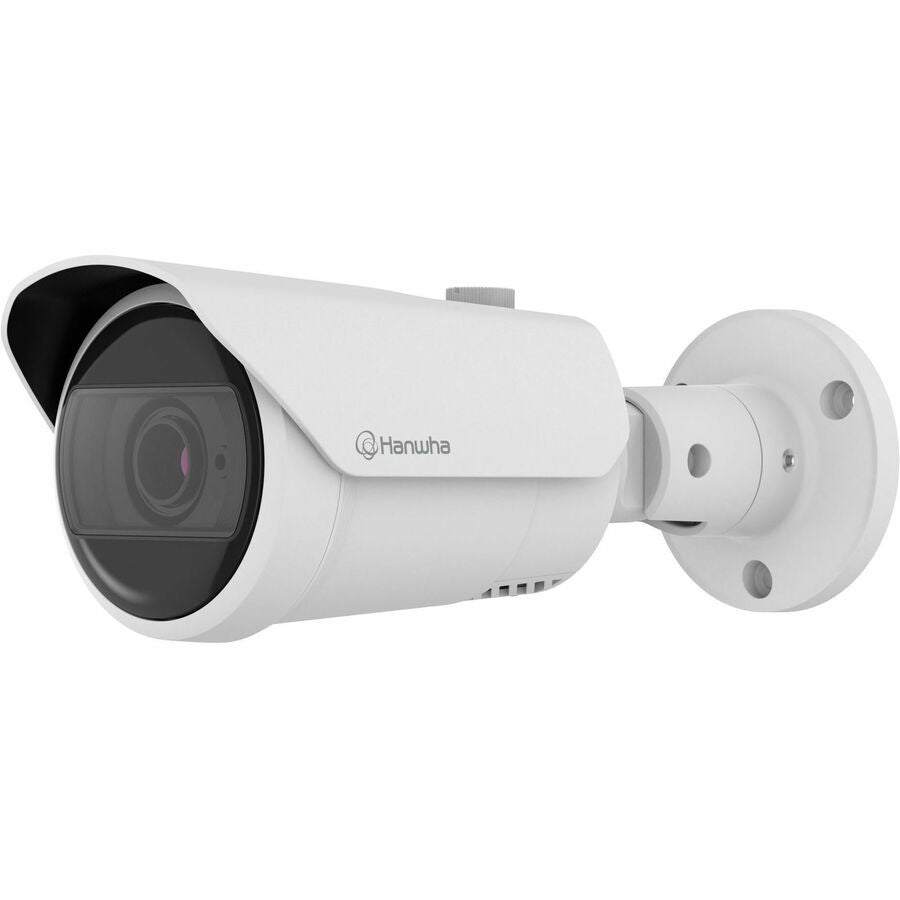 Hanwha QNO-C9083R 8 Megapixel 4K Network Camera - Color - Bullet - White - 98.43 ft