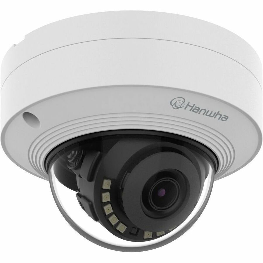 Hanwha QNV-C9011R 8 Megapixel 4K Network Camera - Color - Dome - White - 65.62 ft