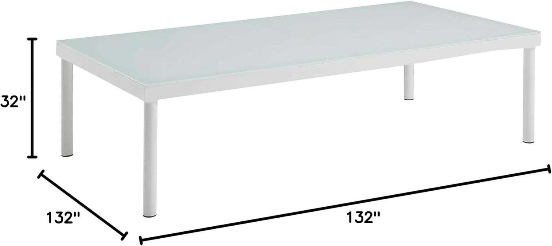 Harmony Aluminum Outdoor Sectional Sofa Set White Cushions