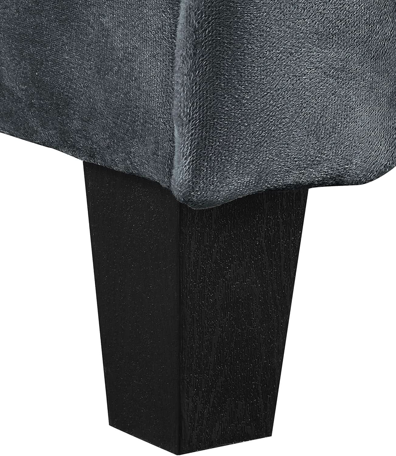 Harrington Grey Sofa Button Tufted Rolled Arm With Plush Cushions