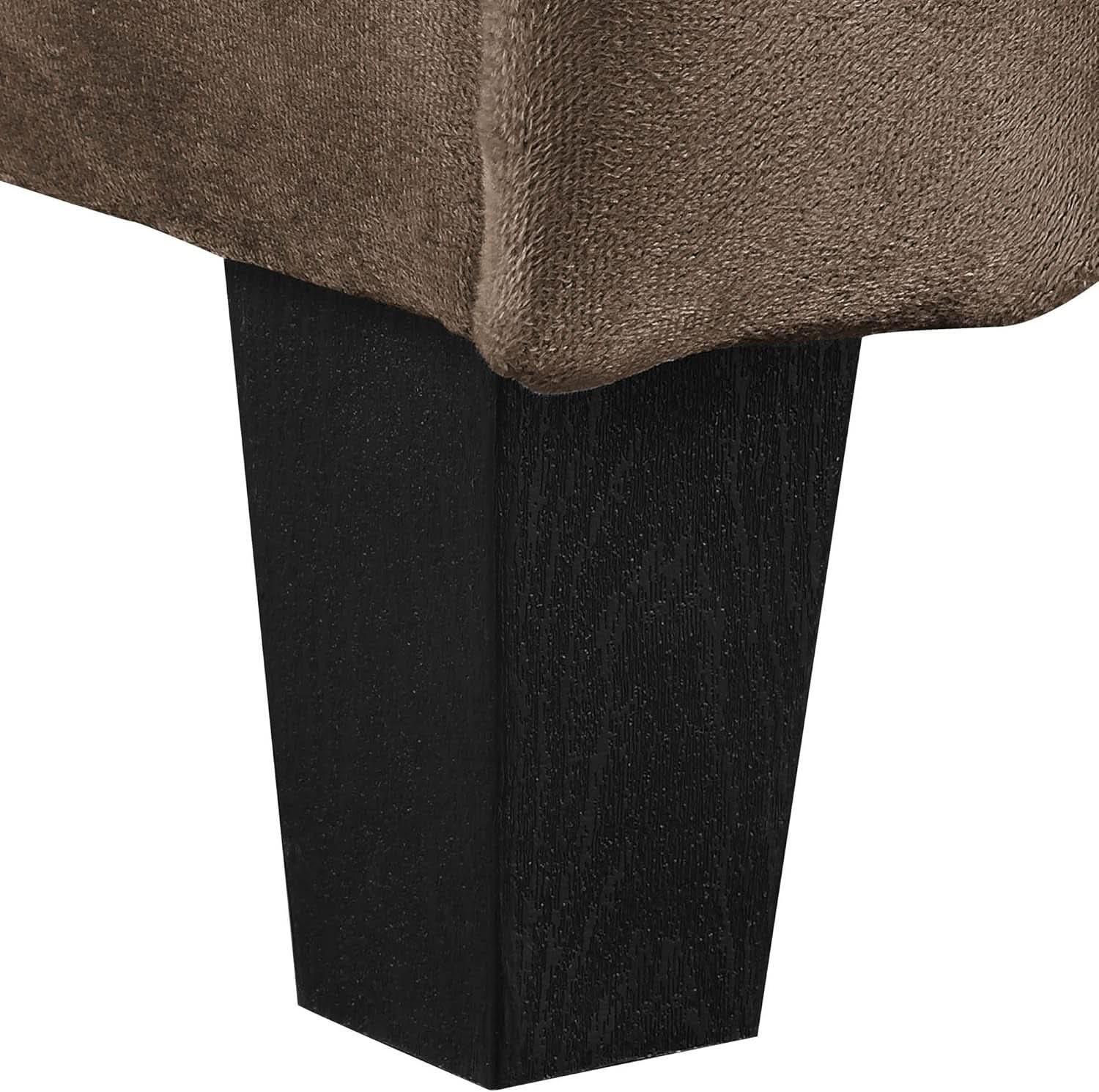 Harrington Microfiber Brown Three Seat Sofa Living Room