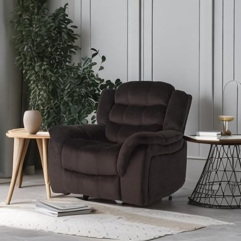 Hawthorne Chocolate Brown Glider Recliner Dual Function