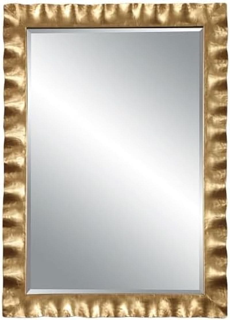 Haya 40 Inch Scalloped Mirror Antiqued Gold Leaf Finish