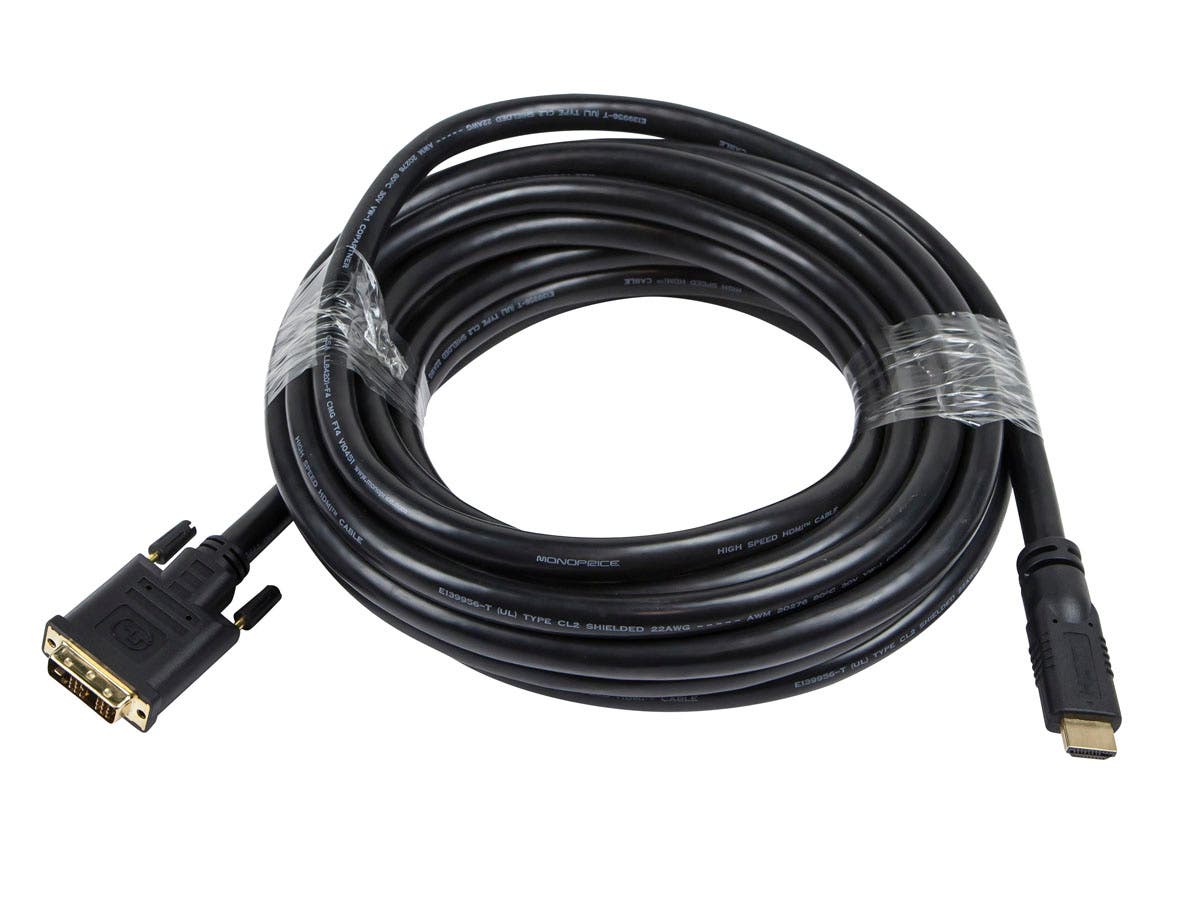 Hdmi To Dvi Adapter Cable - Black 25Ft MPR-2808