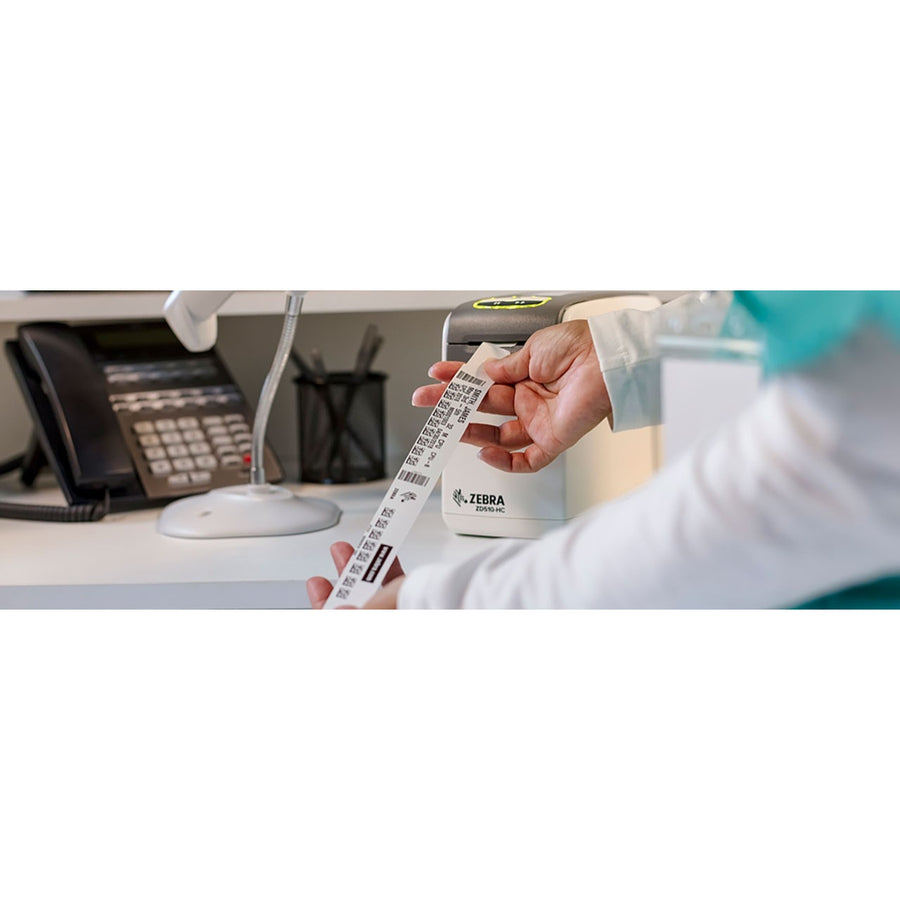 Healthcare Wristband Printer - Zebra ZD510-HC USB Host Ethernet 10/100 | TecISoft ZD51013-D01B01FZ