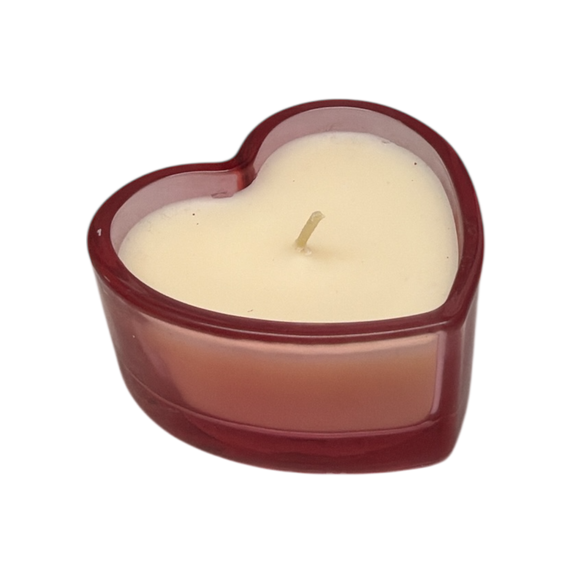 Heart Shaped Fresh Linen Scented Jar Candle - Pink