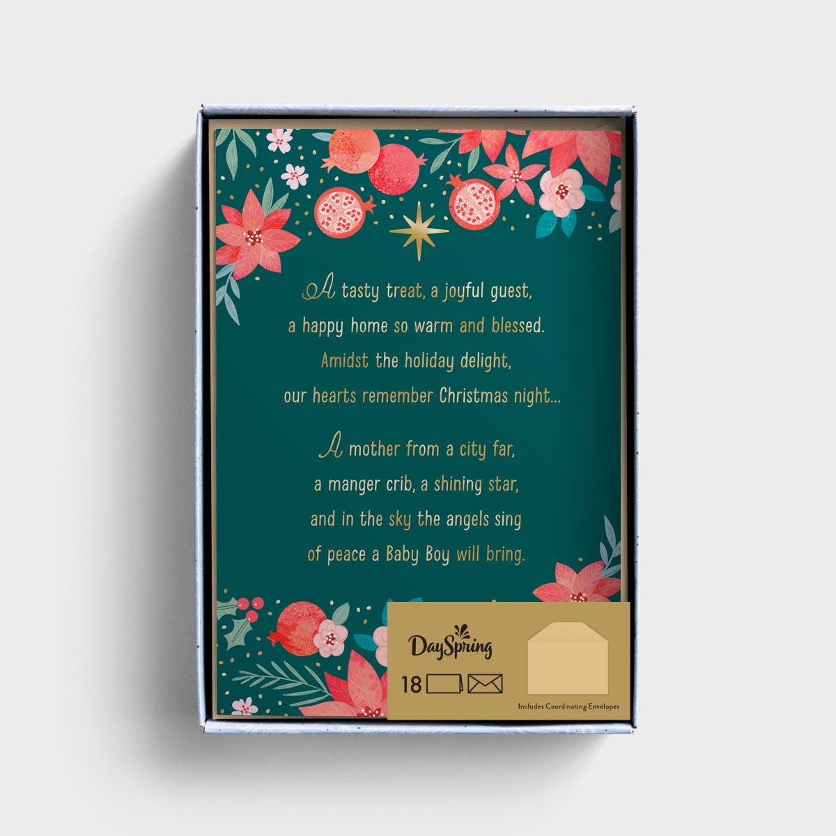 Hearts Remember Christmas Night - 18 Christmas Boxed Cards and Envelopes