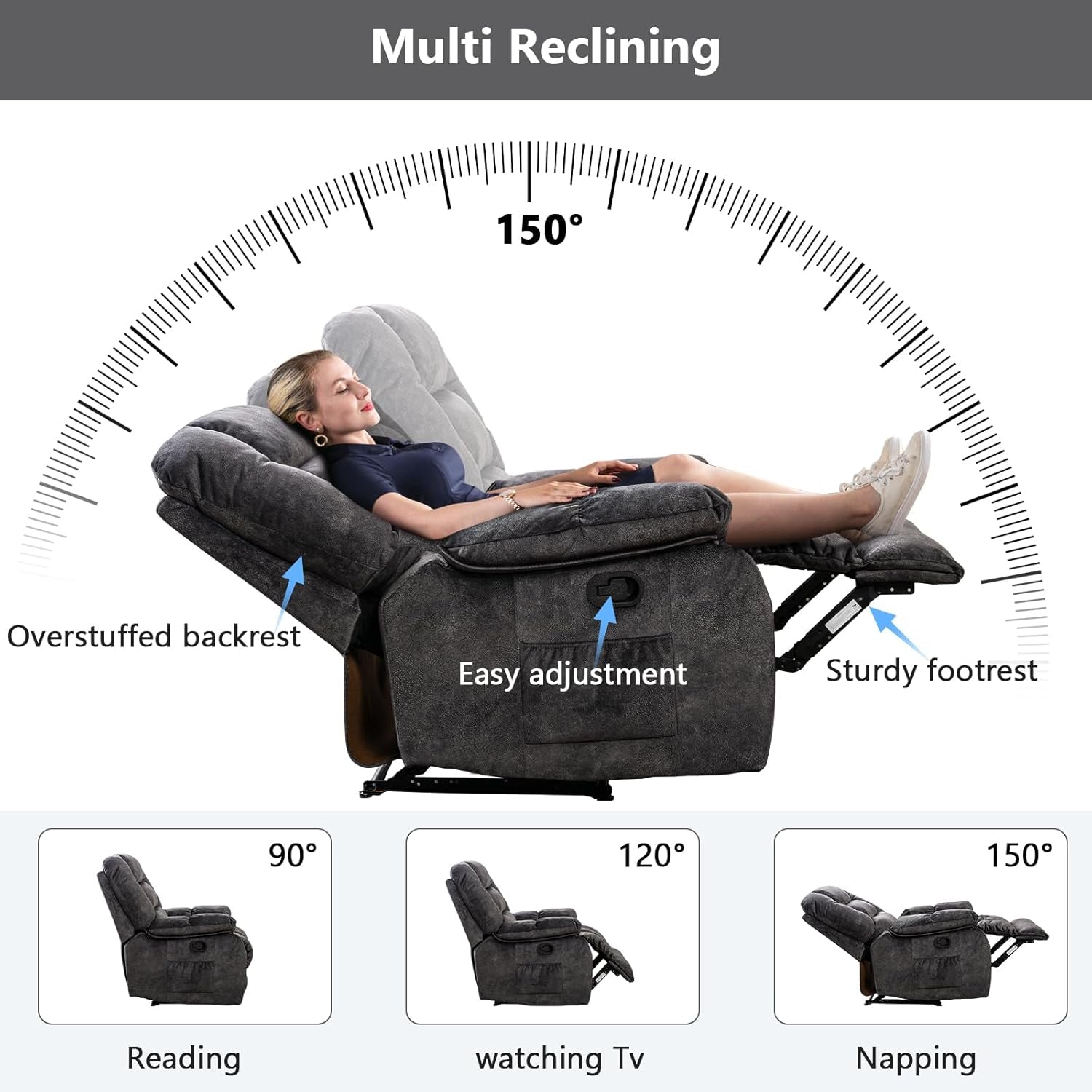 Heated Massage Recliner Chair With Targeted Heating