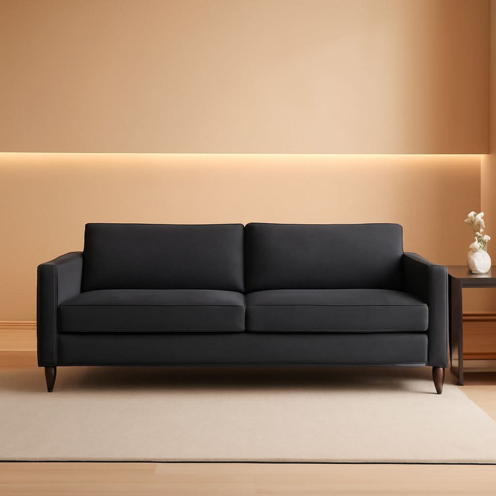 Heather Grey Fabric Sofa With Modern Design And Durable