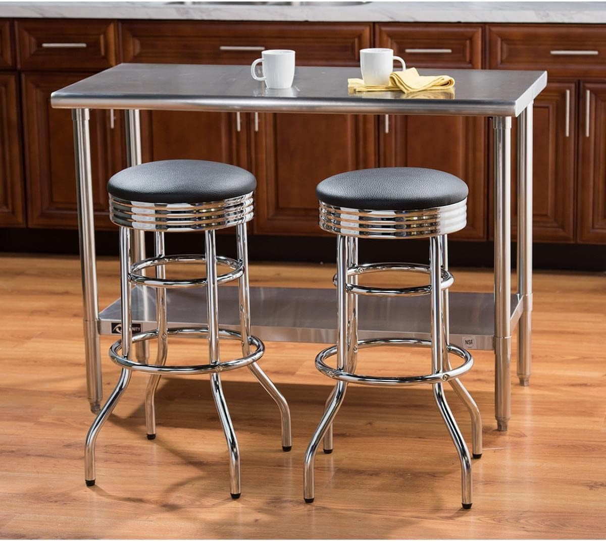 Heavy Duty 30 Inch Backless Swivel Bar Stools