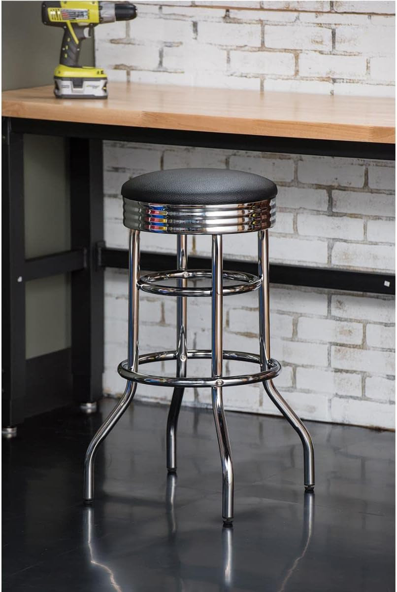 Heavy Duty 30 Inch Backless Swivel Bar Stools