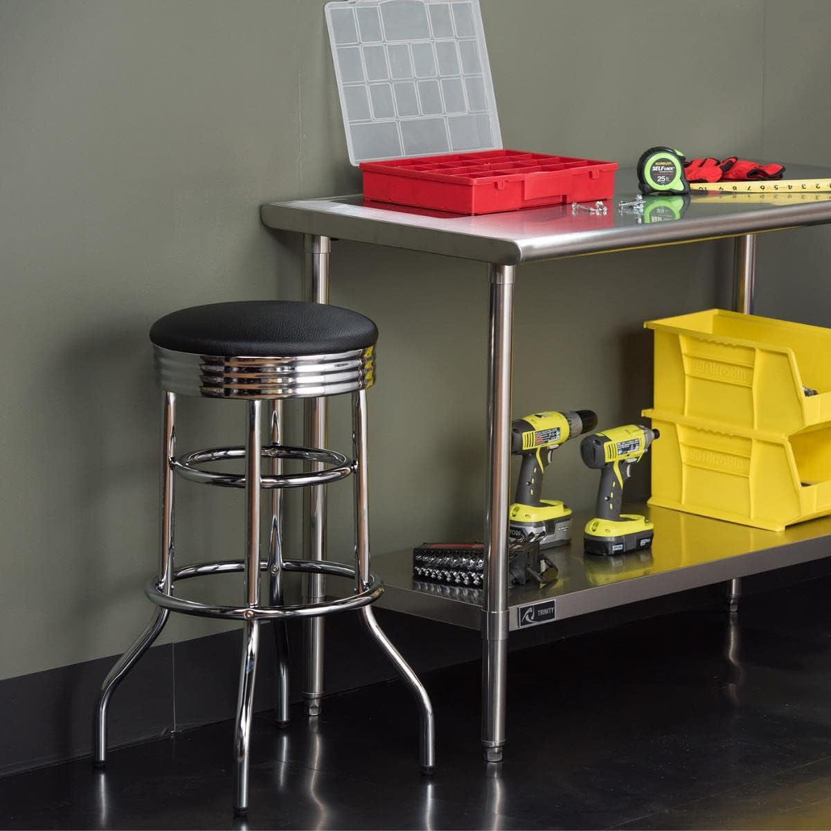 Heavy Duty 30 Inch Backless Swivel Bar Stools