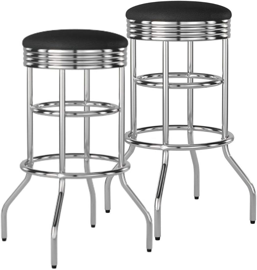 Heavy Duty 30 Inch Backless Swivel Bar Stools