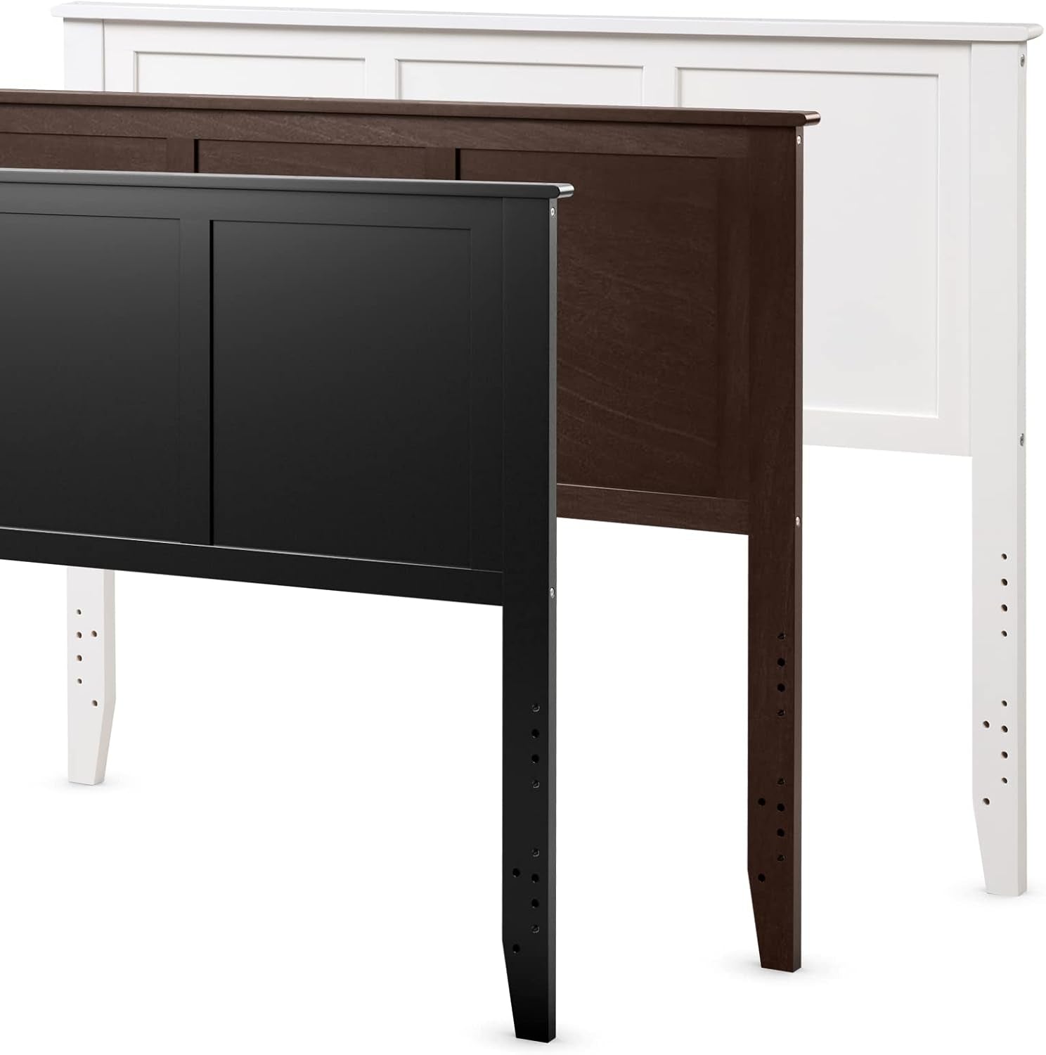 Height Adjustable Black Flat Panel Headboard Full Size