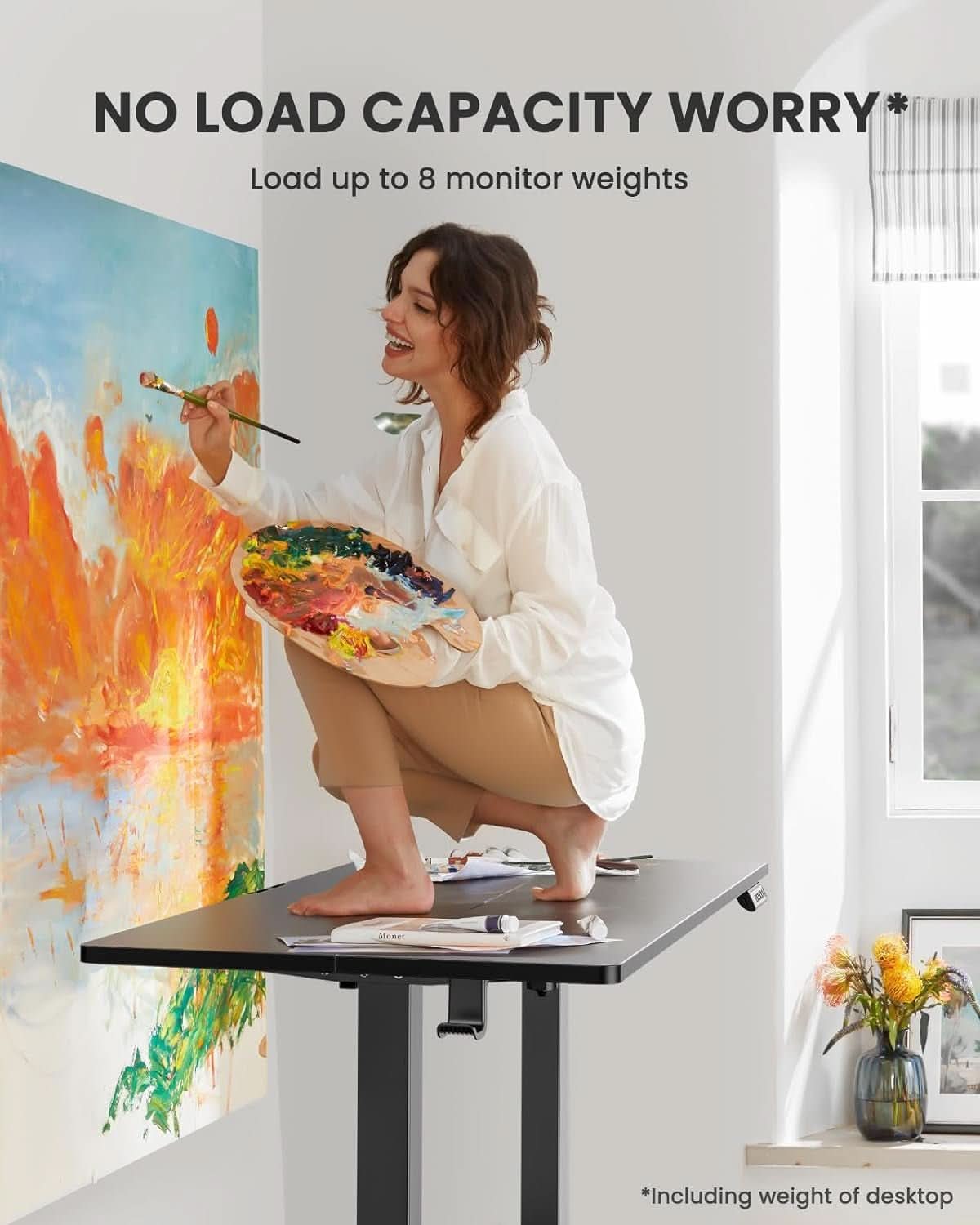Height Adjustable Electric Standing Desk 48 X 24 Inches