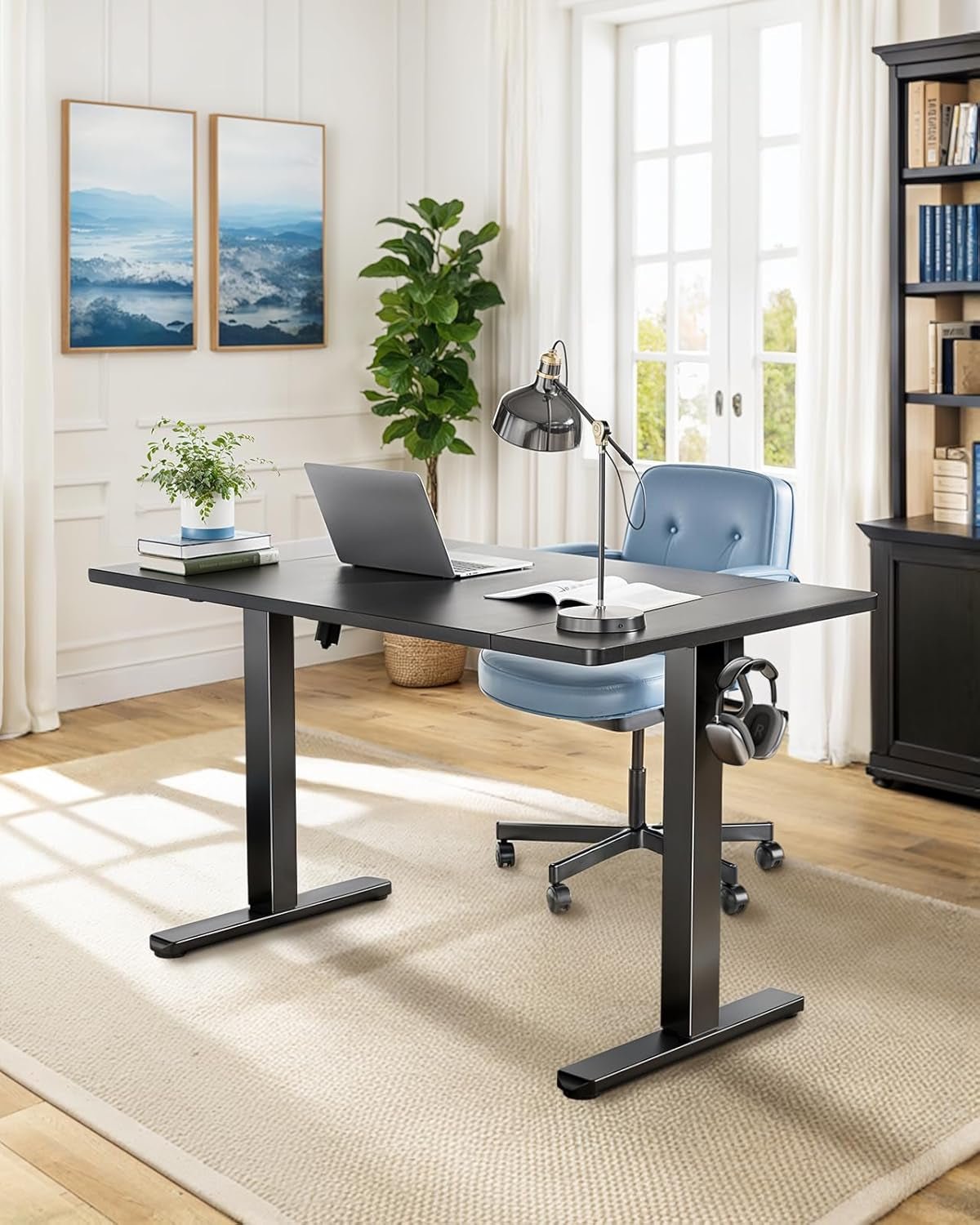 Height Adjustable Electric Standing Desk with Cable Management