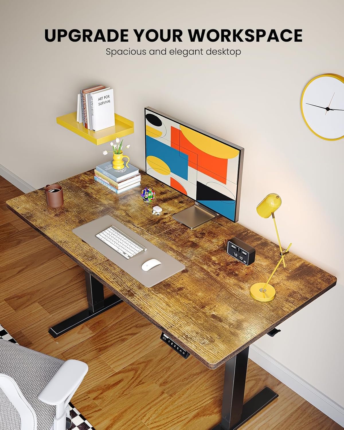 Height Adjustable Electric Standing Desk with Memory Buttons