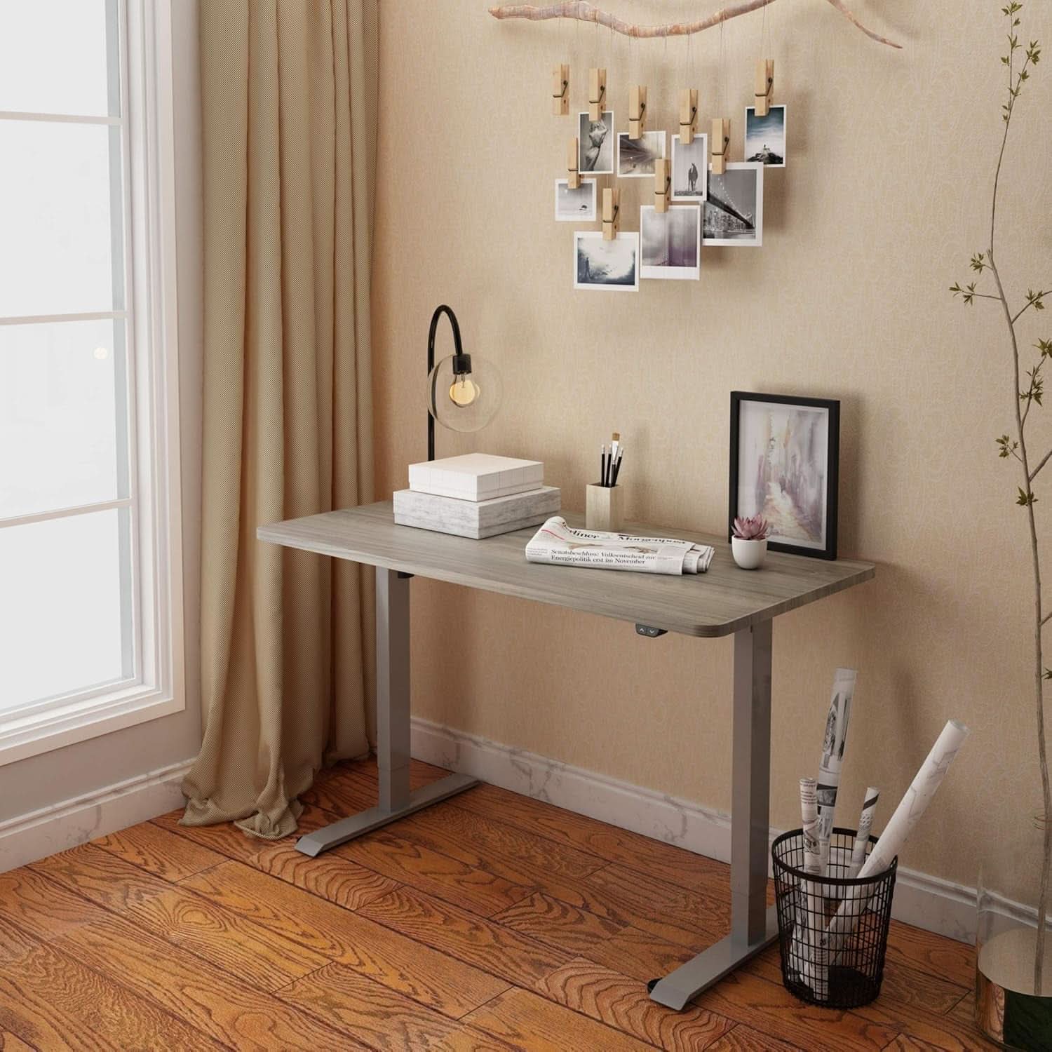 Height Adjustable Electric Standing Desk with Smooth Surface