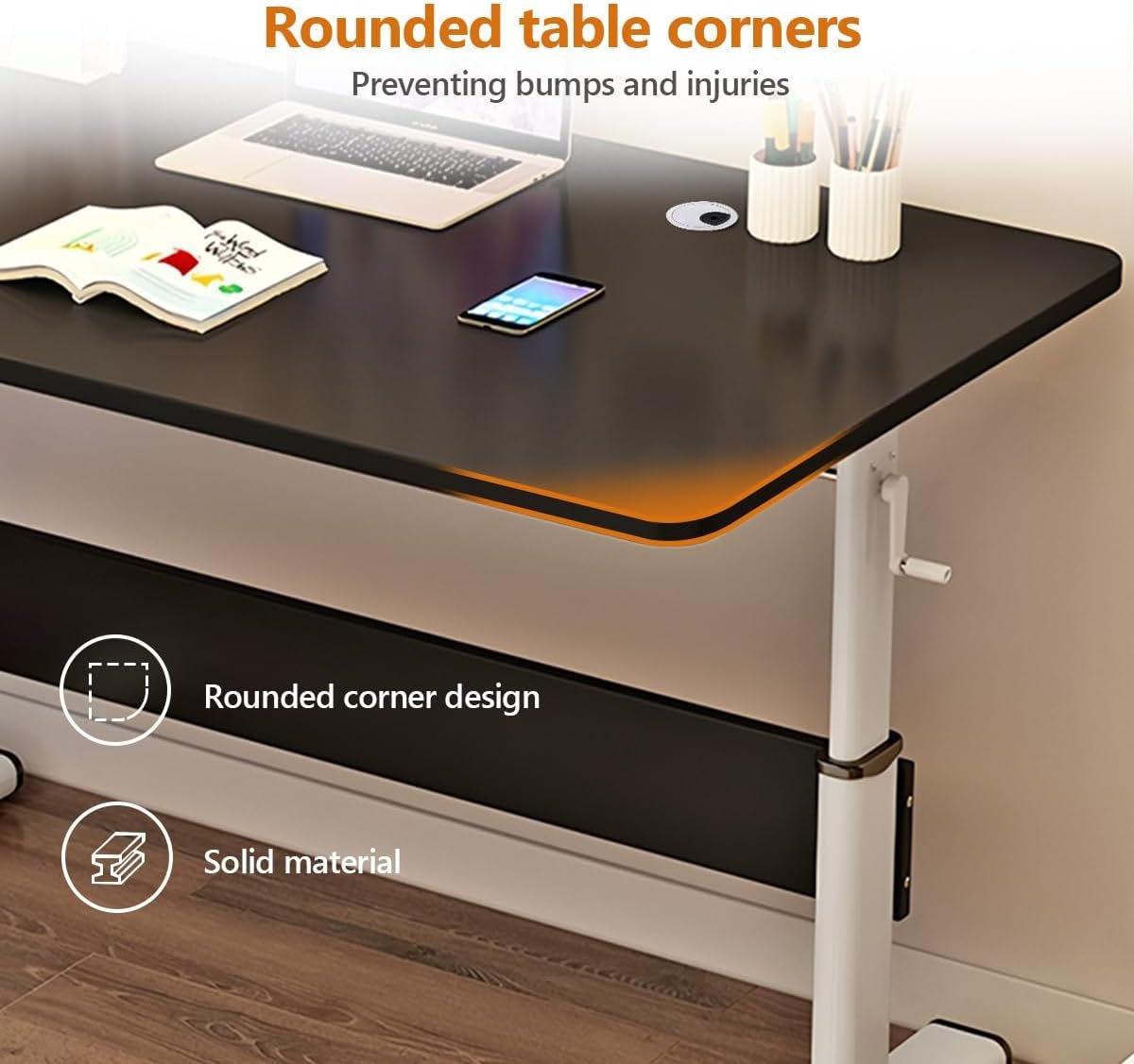 Height Adjustable Manual Standing Desk for Home Office