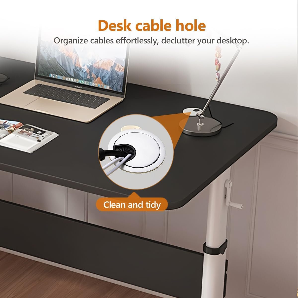 Height Adjustable Manual Standing Desk for Home Office