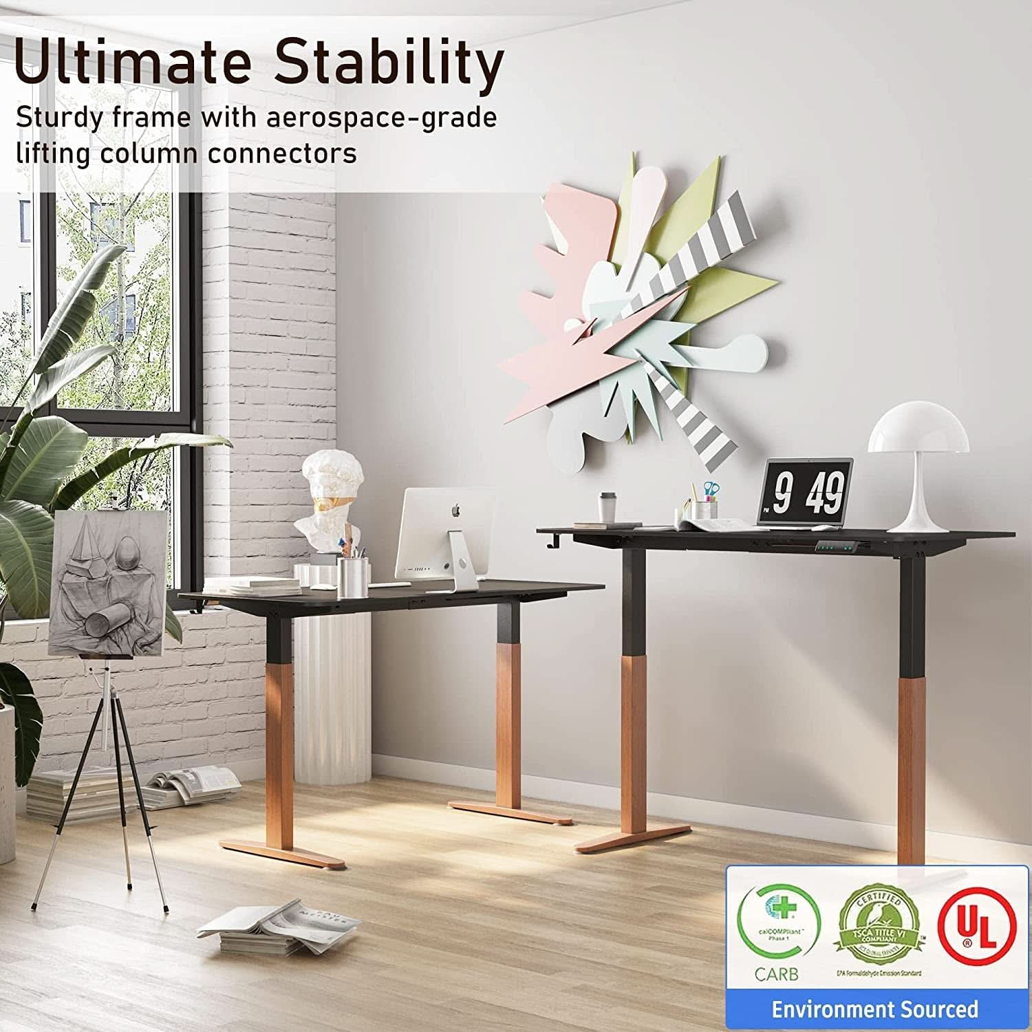 Height Adjustable Standing Desk With Memory Presets