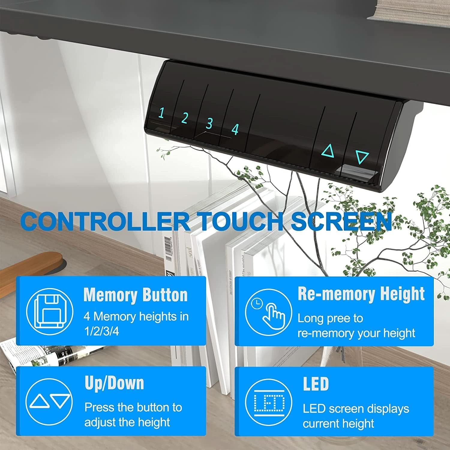 Height Adjustable Standing Desk With Memory Presets