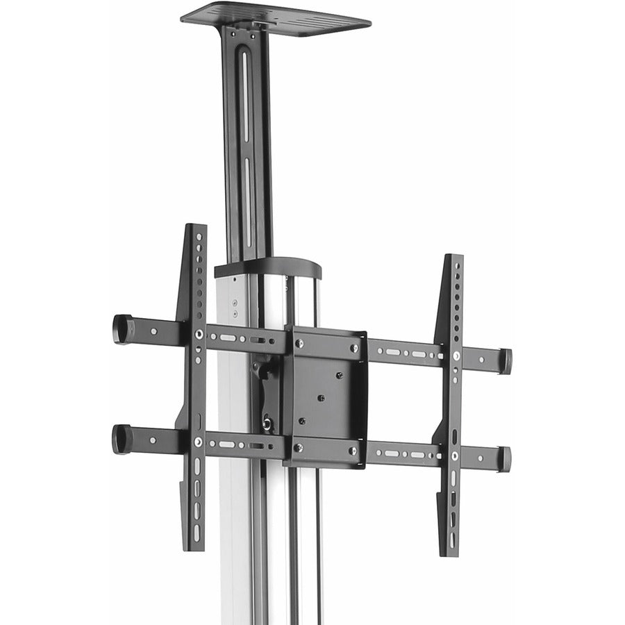 Height Adjustable TV Cart - Mobile Display Mount with Lockable Wheels | TeciSoft STNDMTV70