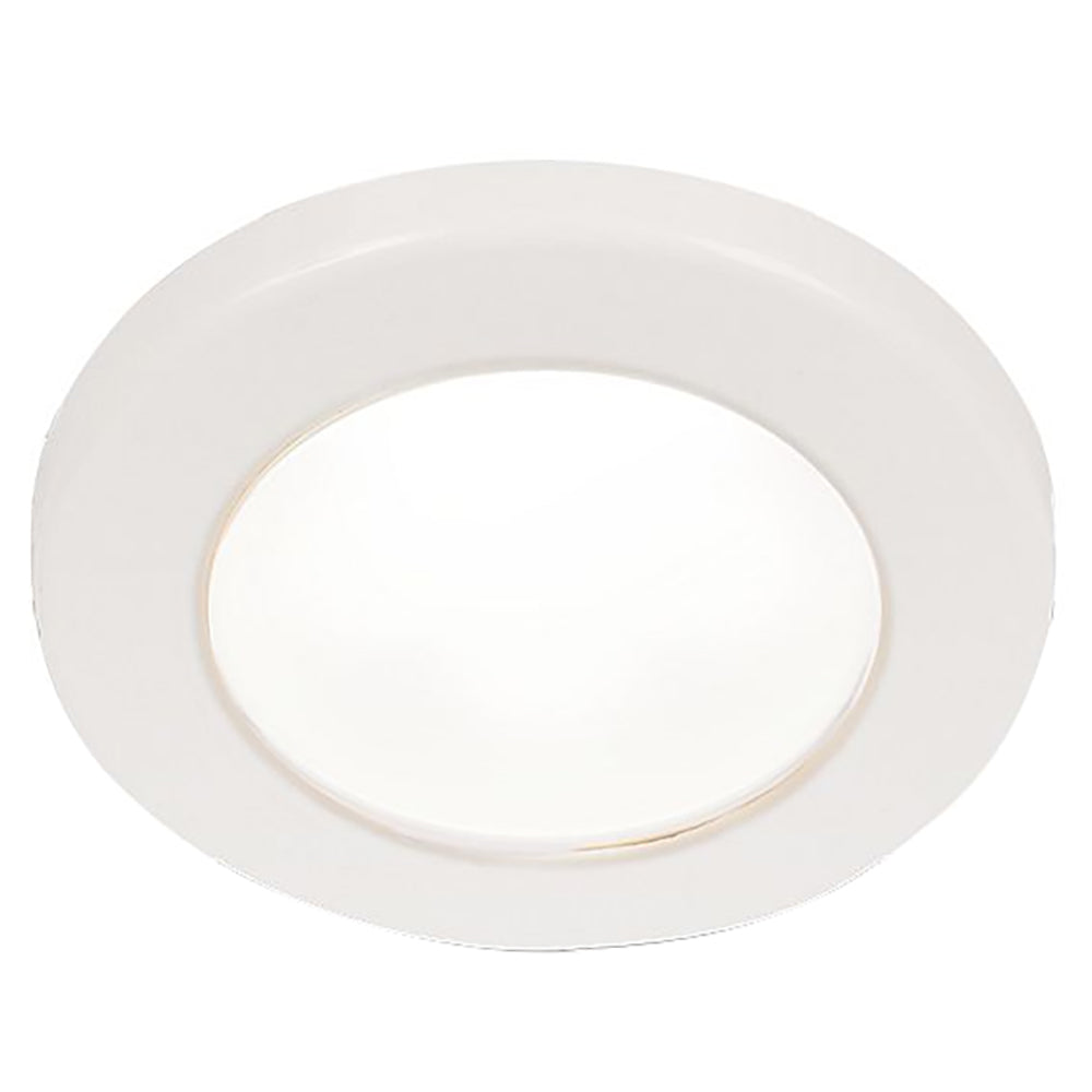 Hella Marine EuroLED 75 3" Round Screw Mount Down Light - White LED - White Plastic Rim -