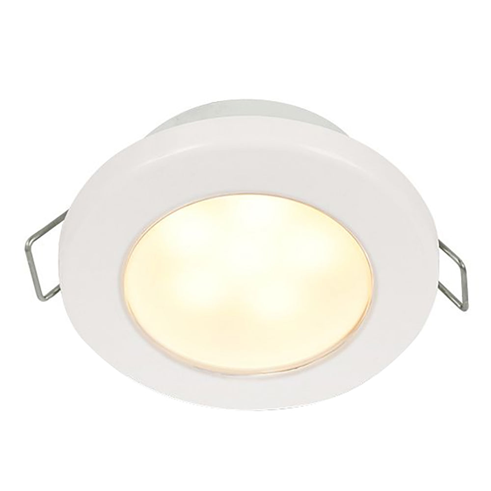 Hella Marine EuroLED 75 3" Round Spring Mount Down Light - Warm White LED - White Plastic