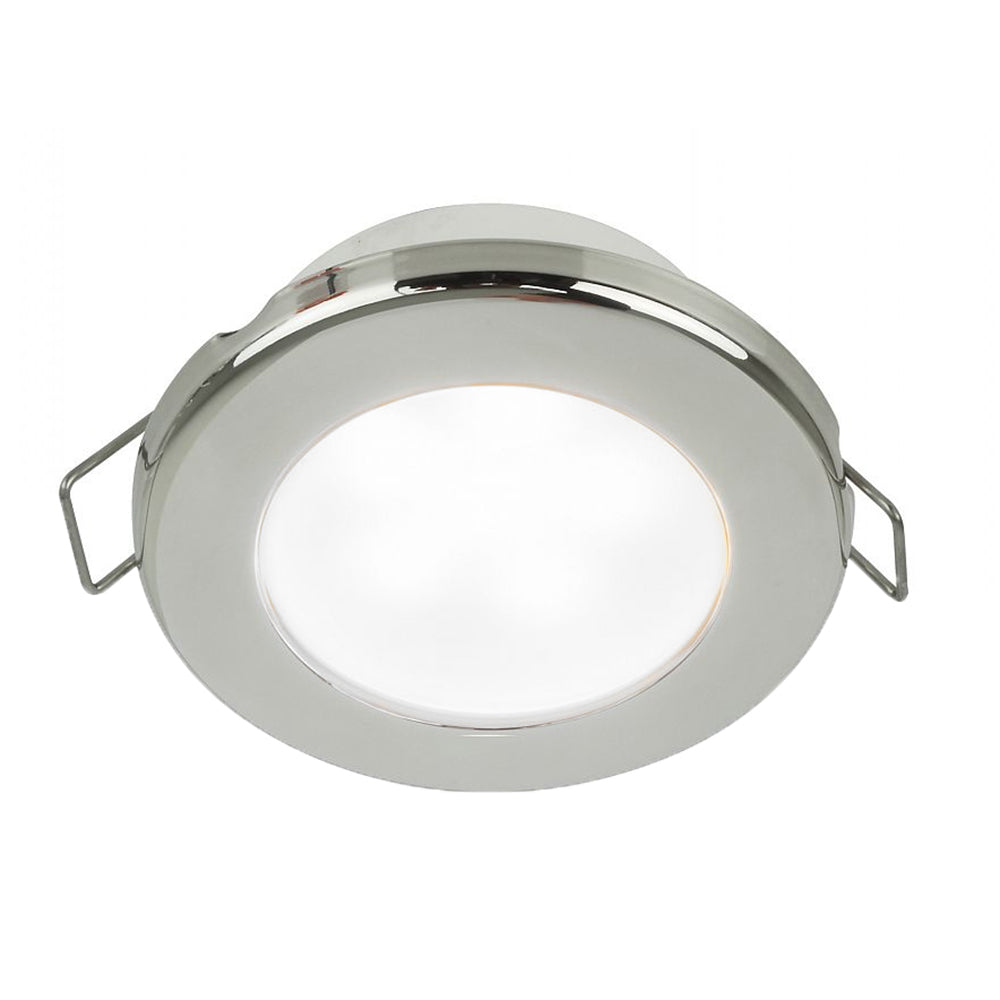 Hella Marine EuroLED 75 3" Round Spring Mount Down Light - White LED - Stainless Steel Rim