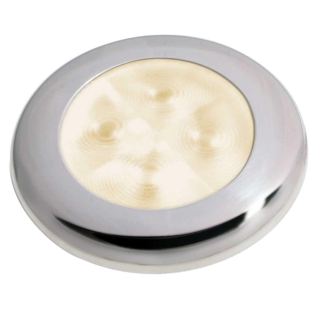 Hella Marine Slim Line LED 'Enhanced Brightness' Round Courtesy Lamp - Warm White LED -