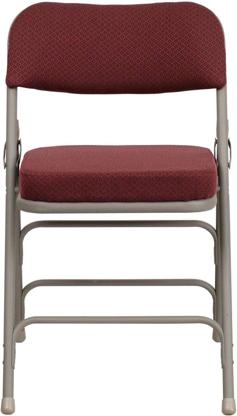 Hercules Folding Chairs Cushioned Burgundy Set of 2