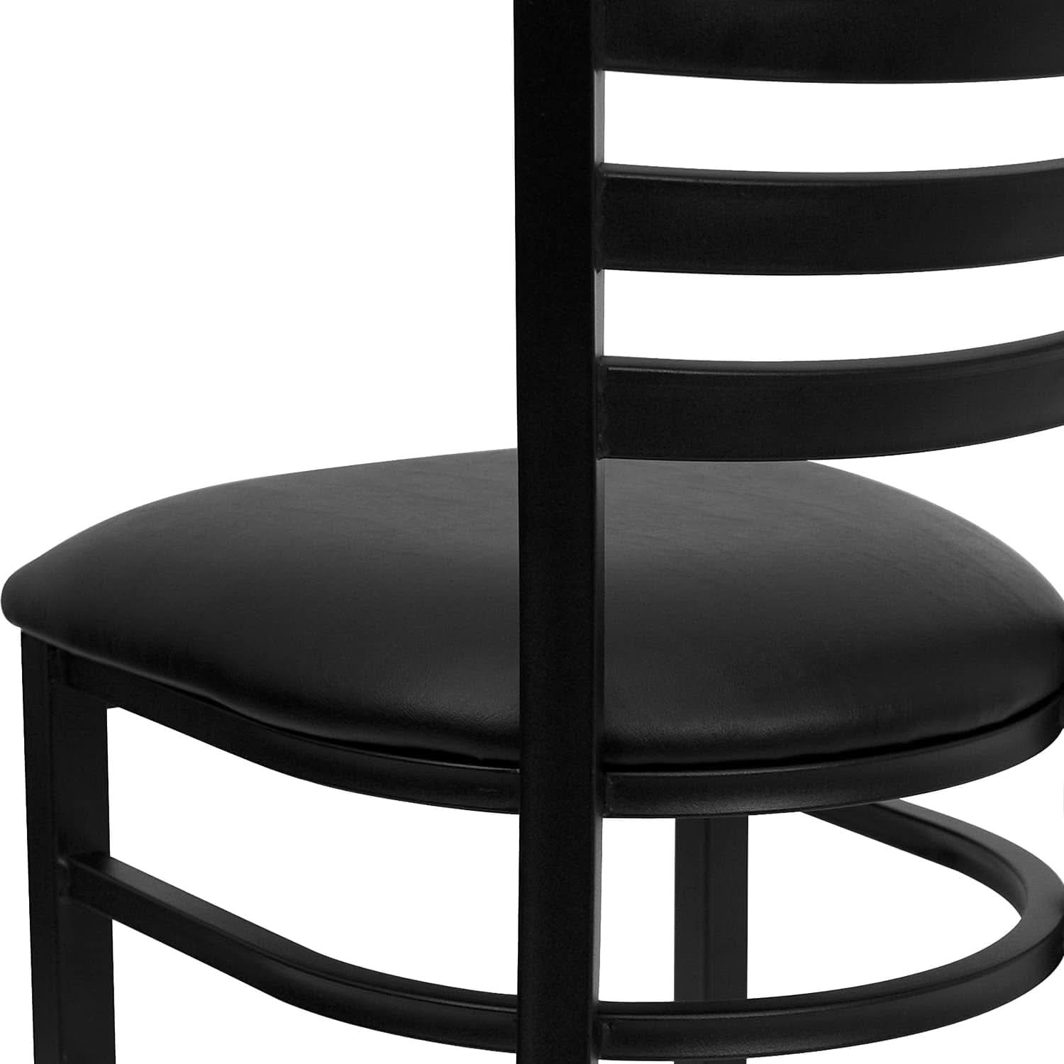 Hercules Series Ladder Back Restaurant Chairs Black