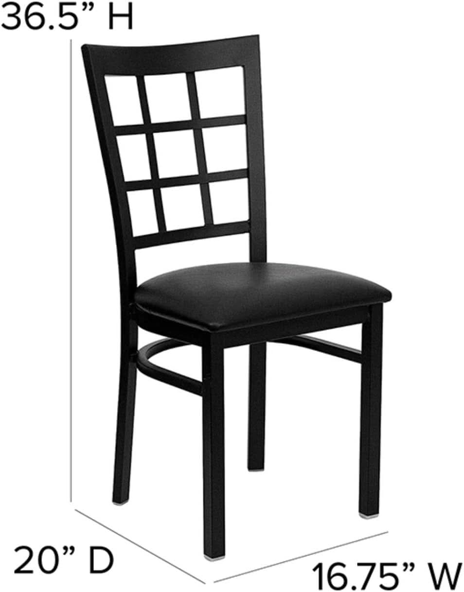 Hercules Series Window Back Restaurant Chair Black