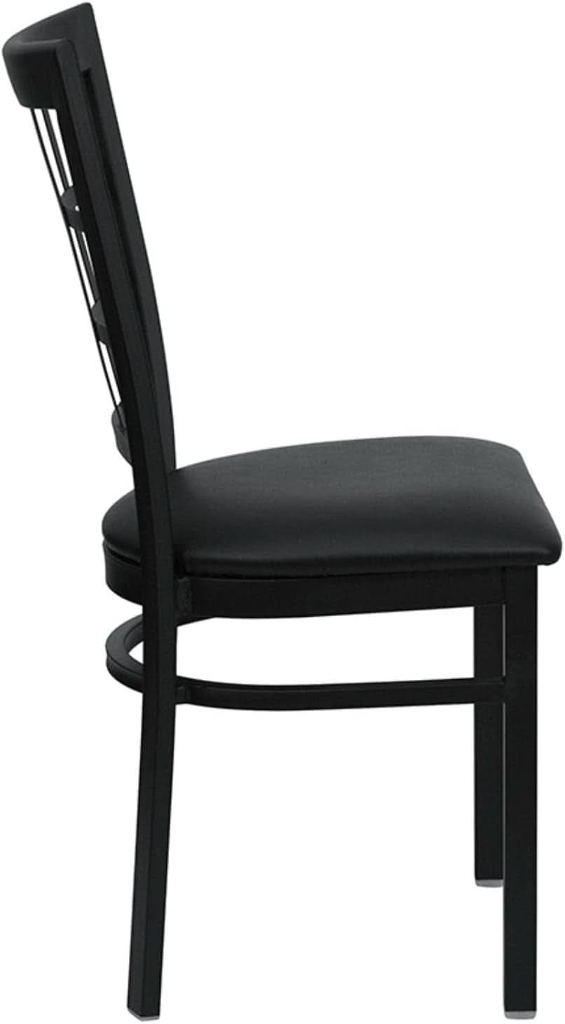 Hercules Series Window Back Restaurant Chair Black