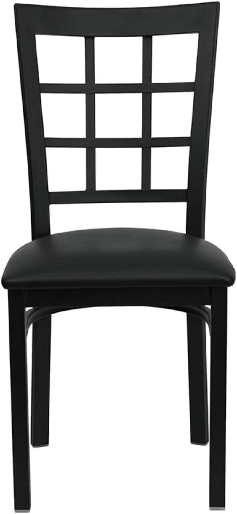 Hercules Series Window Back Restaurant Chair Black