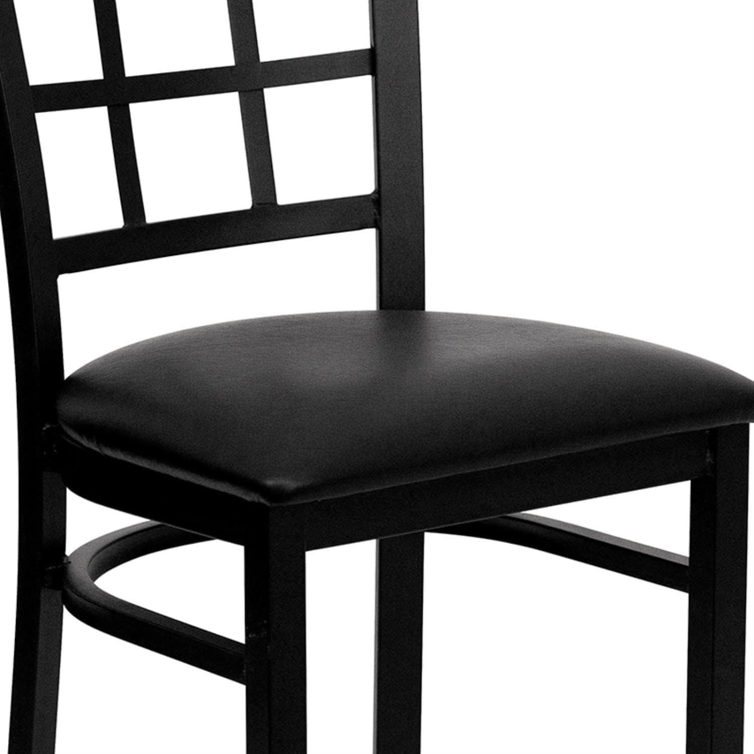 Hercules Series Window Back Restaurant Chair Black