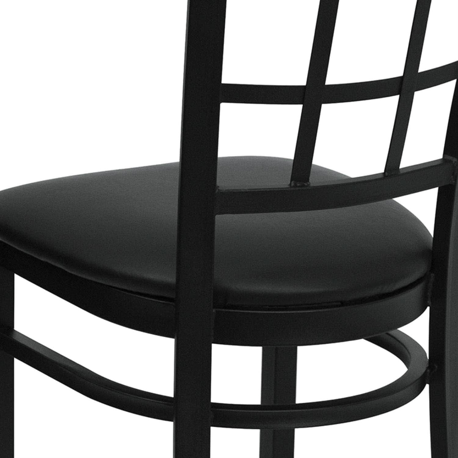 Hercules Series Window Back Restaurant Chair Black