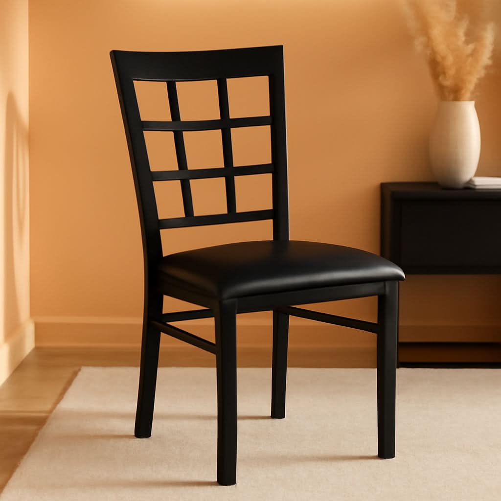 Hercules Series Window Back Restaurant Chair Black