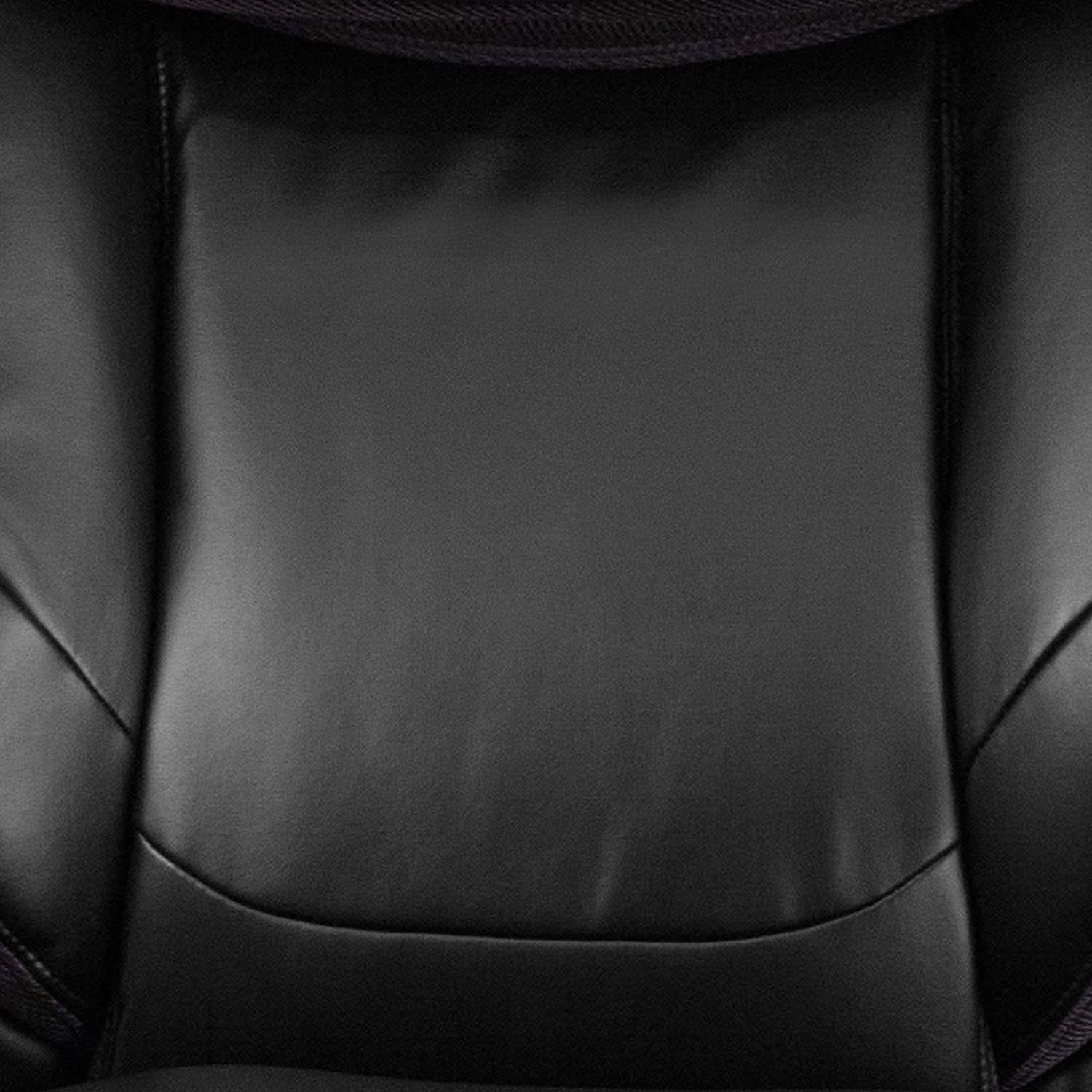 High-Back Headrest Ergonomic Office Chair Black LeatherSoft