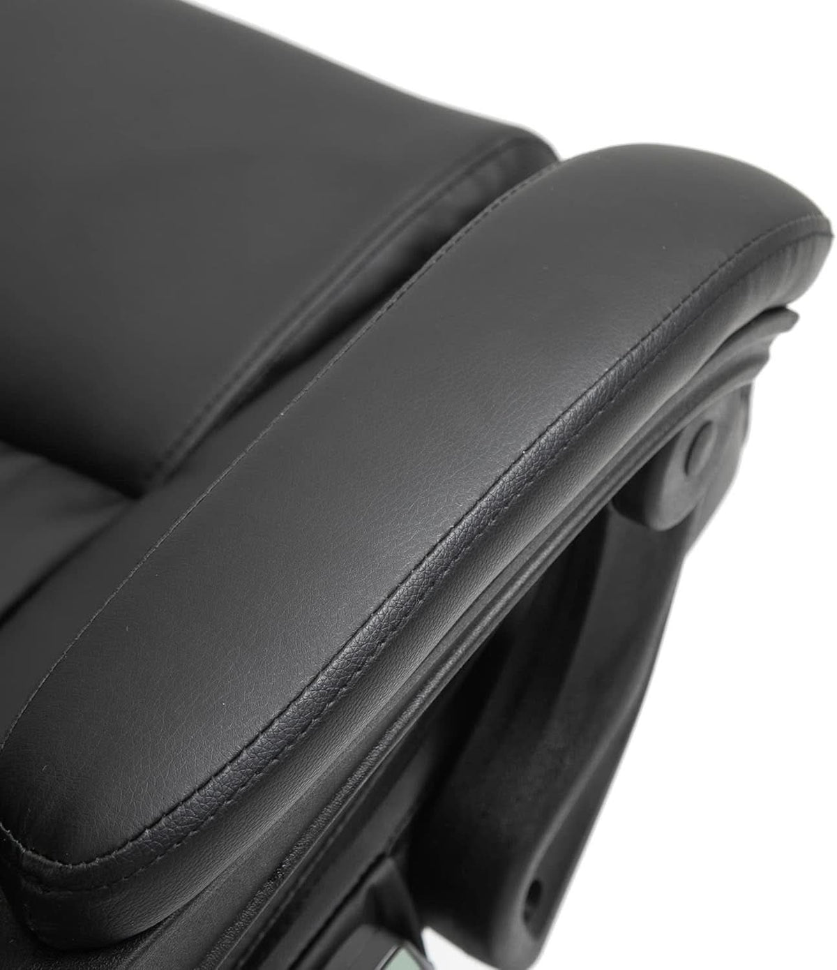 High Back Massage Office Chair With 6 Vibration Points And Footrest Black