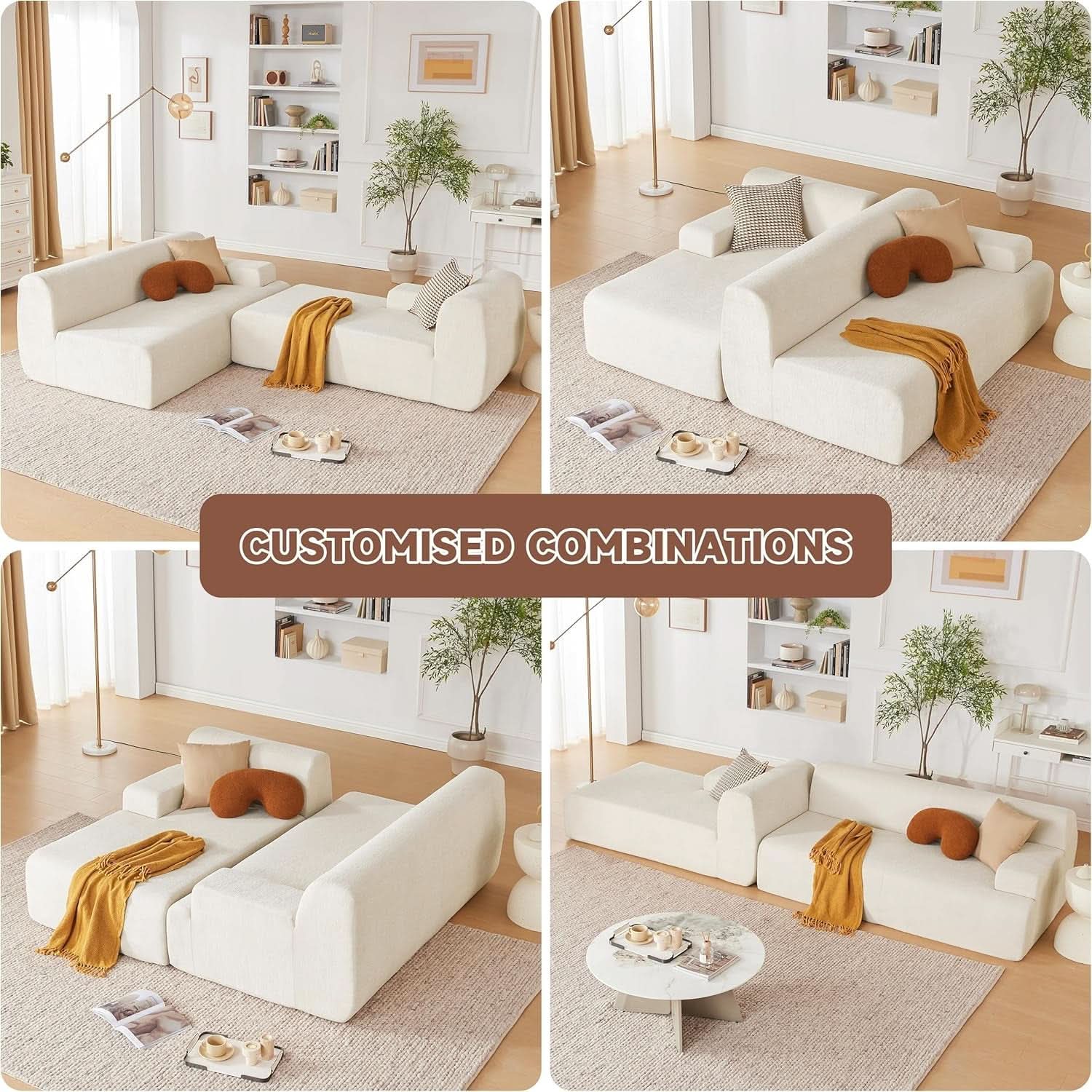 High Density Foam Modular Sectional Sofa for Living Room