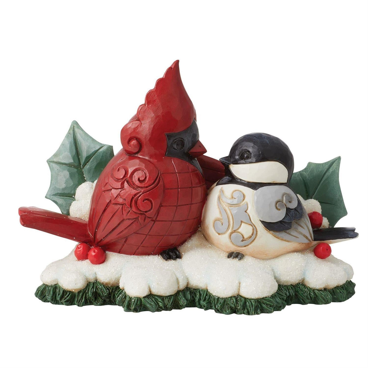 Highland Glen Cardinal And Chickadee Figurine