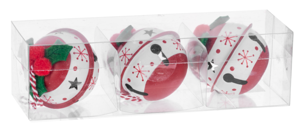 Holiday Jingle Bell Boxed Ornaments - Set of 3