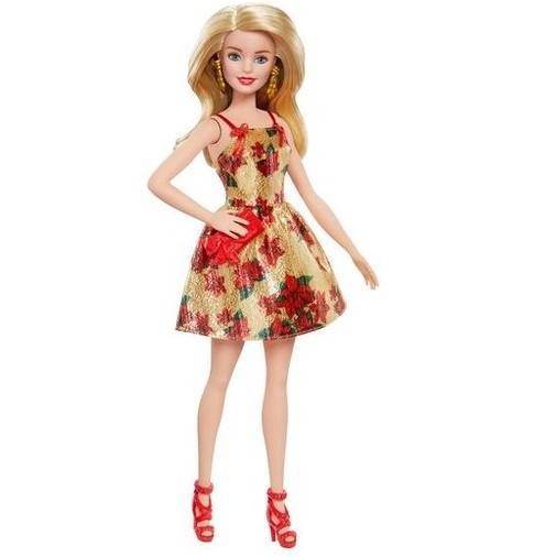 Holiday Look Barbie Blonde Doll for Kids 3+ – Festive Fun Toy