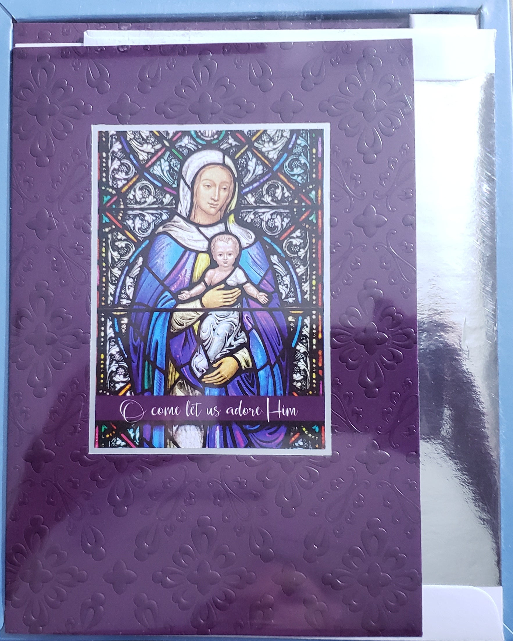 Holiday Luxury Religious Favorites 18 Card Box - O come let us adore Him