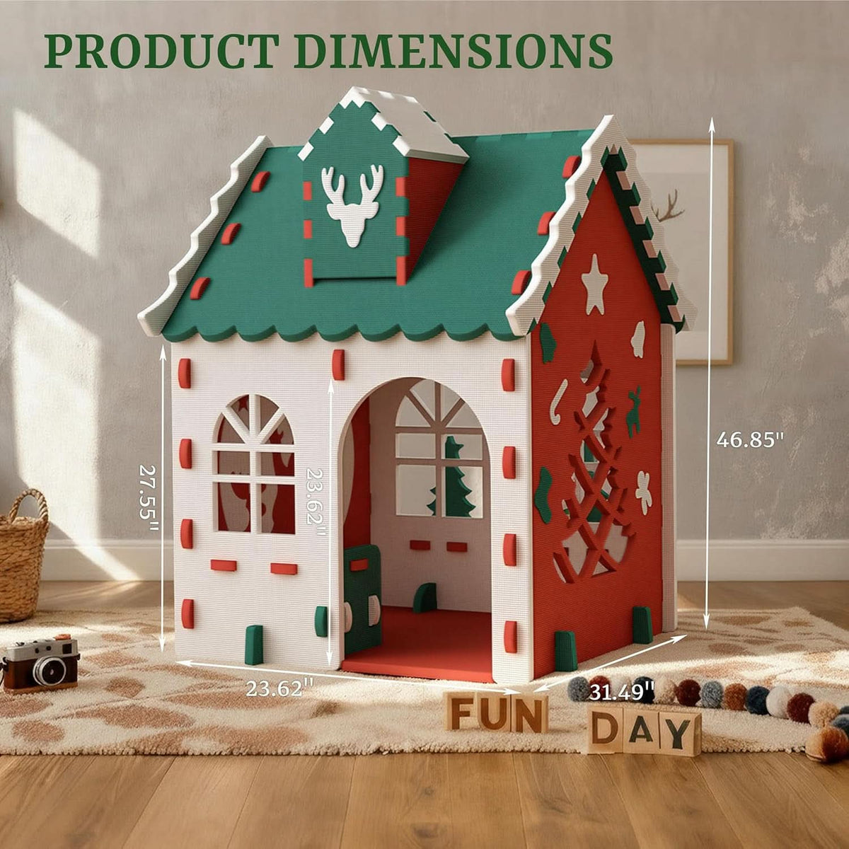 Holiday Season Kids Indoor Outdoor White EVA Playhouse